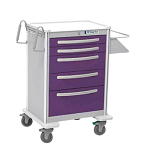 5 Drawer Unicart, light gray exterior / violet drawers, key lock (UTGKA-33669-VIL) 